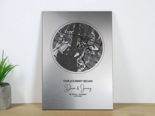 Product image for the Custom/Personalized Where You Met Map.