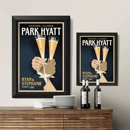 Product image for the First Toast Customizable Wedding Art.