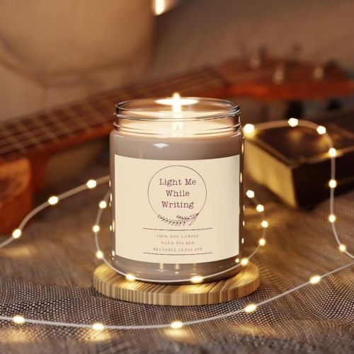 Product photo for the Light Me While Writing Candle.