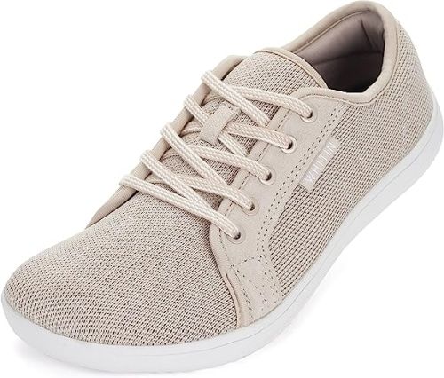 Product image for the WHITIN Wide Minimalist Barefoot Sneakers in white.