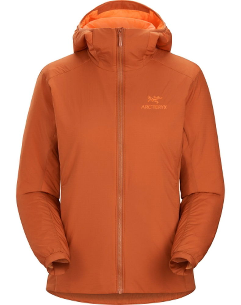 Product image for the Atom Hoody in orange.