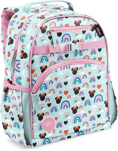 Product image for the Simple Modern Disney Kids Backpack with a pink and blue Mini Mouse print.