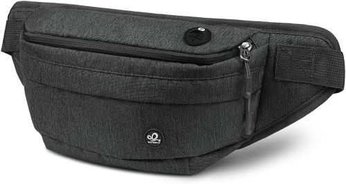 Product image for the Waterfly Fanny Pack in dark grey.