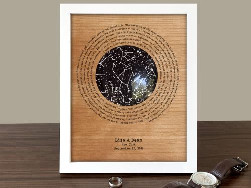 Product photo for the Wood Star Map.