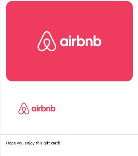 Product image for the Airbnb Gift Card.