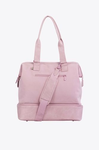 Product Image for the Béis Mini Weekender Bag in pink.