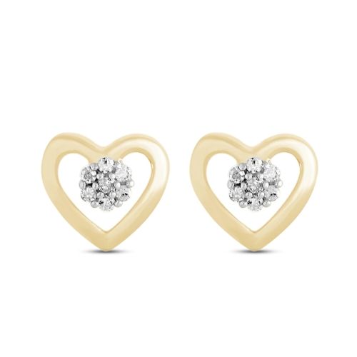 Product image for the Diamond Heart Earrings.