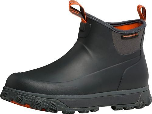 Product image for the Grundens Ankle Boots in black.