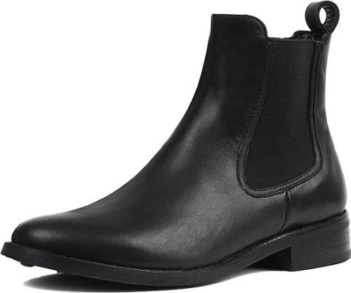 Product image for the Thursday Duchess Chelsea Boots in black leather.