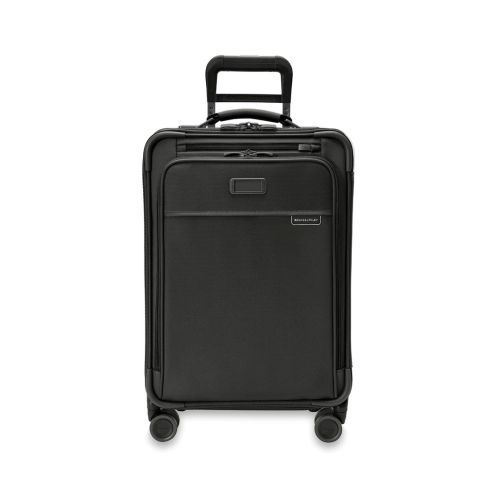 Product photo for the Briggs Riley Essential Carry-On Expandable Spinner in black.