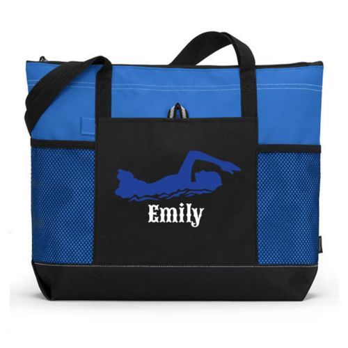 Product image for the Custom Swimming Bag in blue.