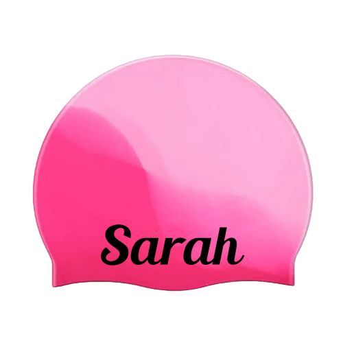 Product image for the Kid's Custom Swimcap in pink.