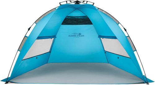Product image for the Pacific Breeze Beach Tent in blue.