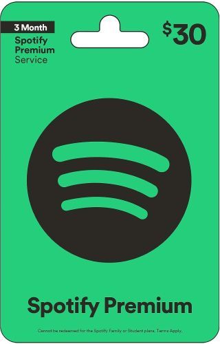 Product image for the Spotify gift card. 