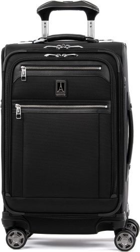 Product photo for the Travelpro Platinum Elite Softside Expandable Carry-On in black.