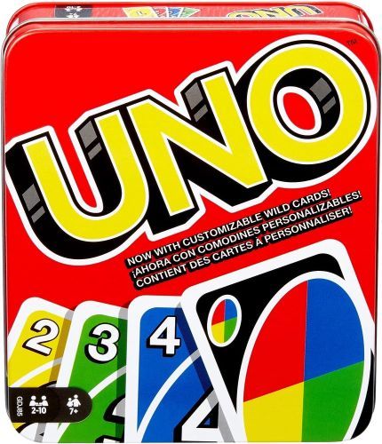 UNO Card Game in a tin canister.